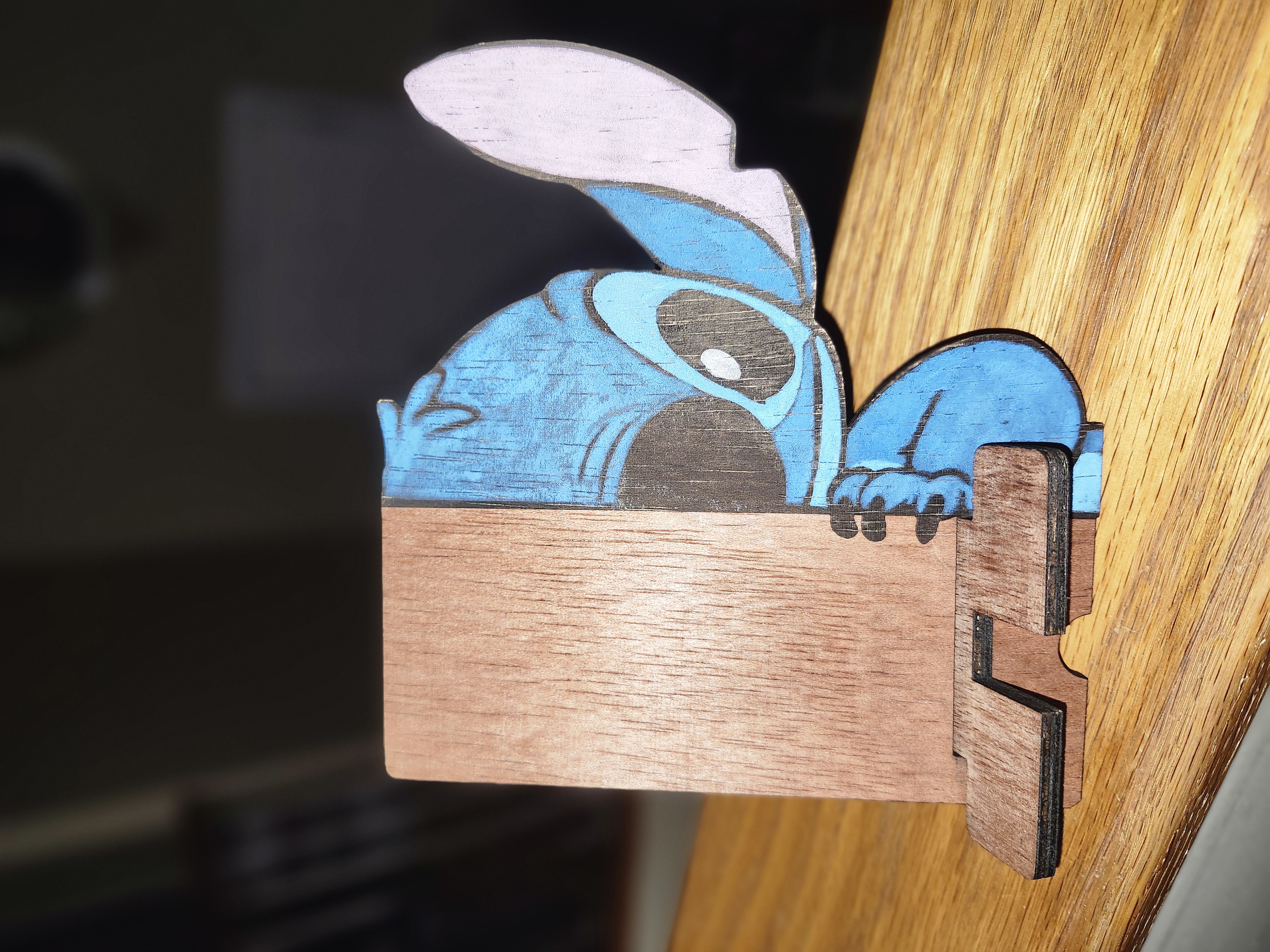 Stitch Wooden Phone Holder