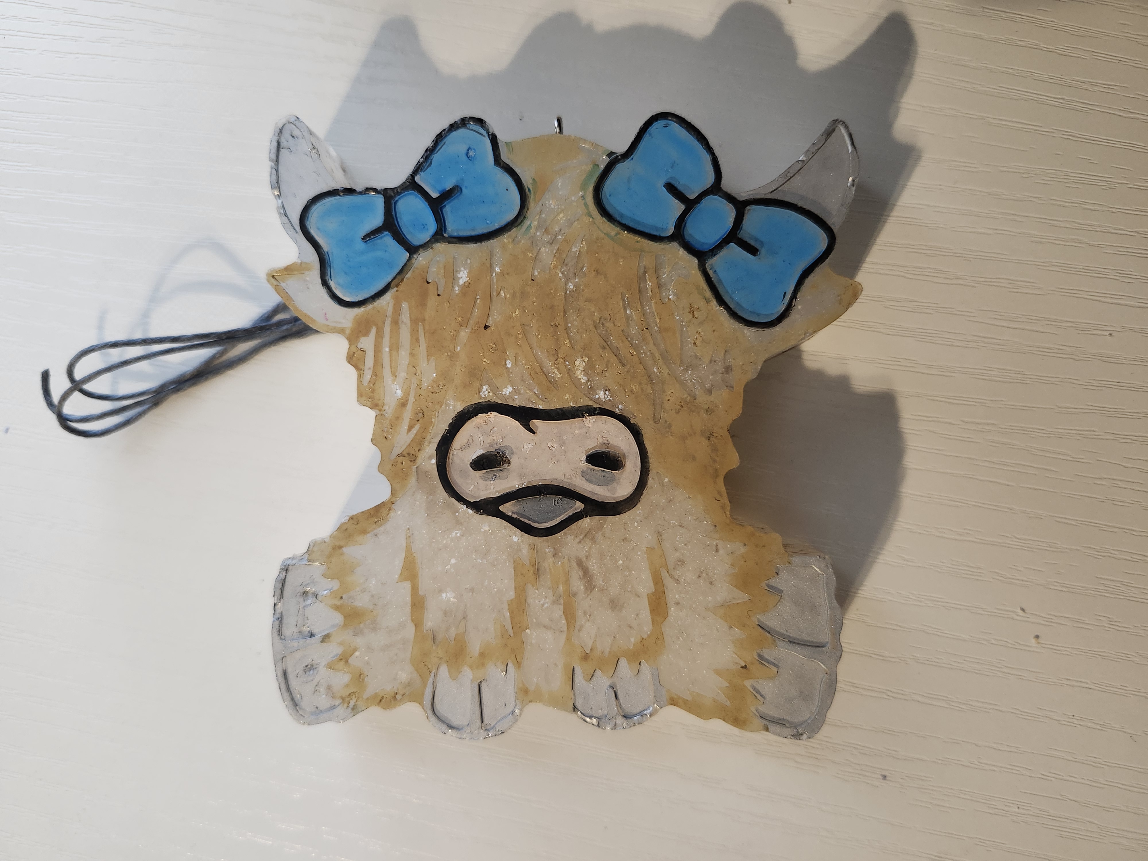 Madagascar Vanilla Highland Cow Freshie by: Adrianna