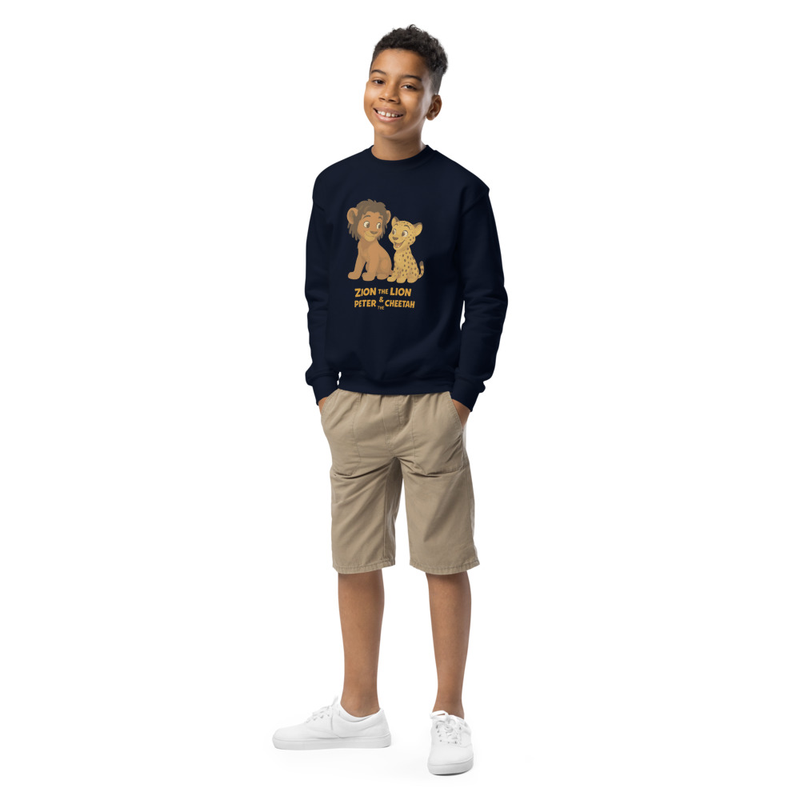 Zion the Lion & Peter the Cheetah Graphic Sweatshirt