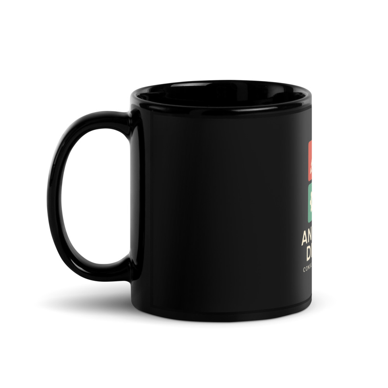 Anything Digital Black Glossy Mug