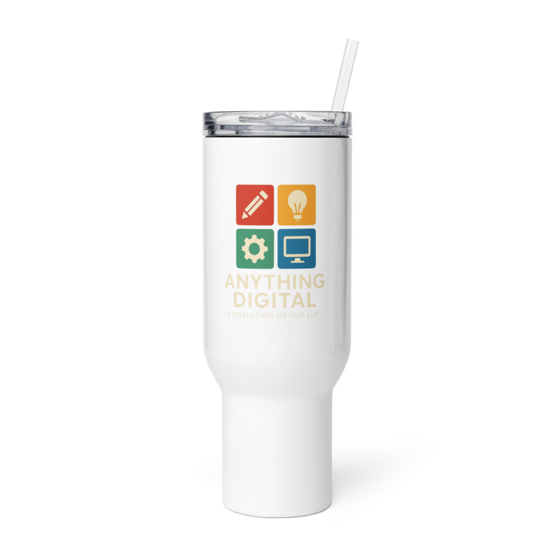 Anything Digital Travel mug with a handle