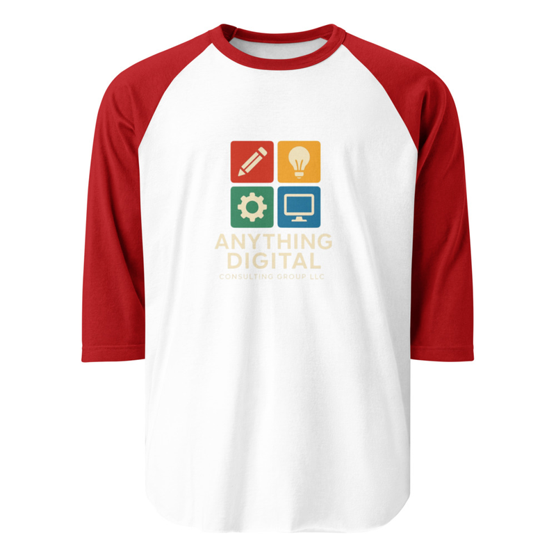 Anything Digital Logo 3/4 sleeve raglan shirt