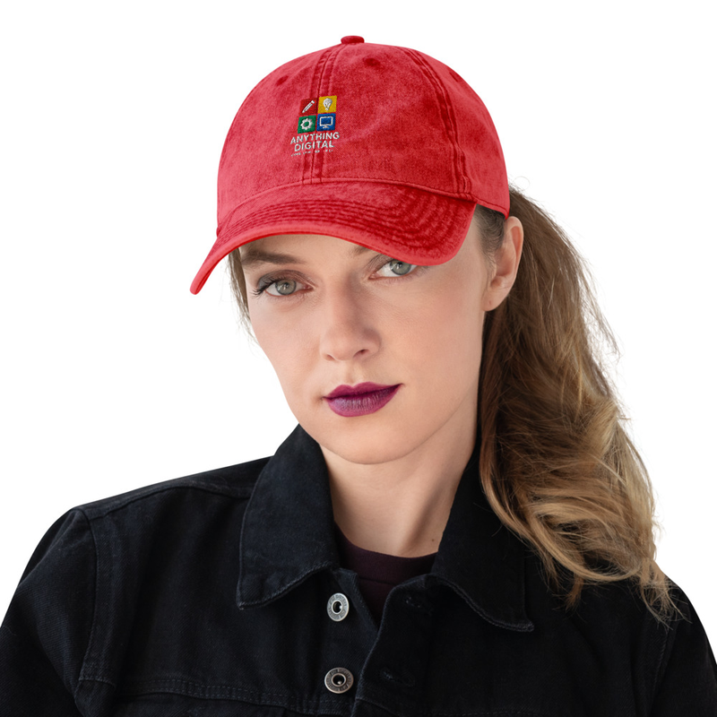 Anything Digital Embroidered Black Cap