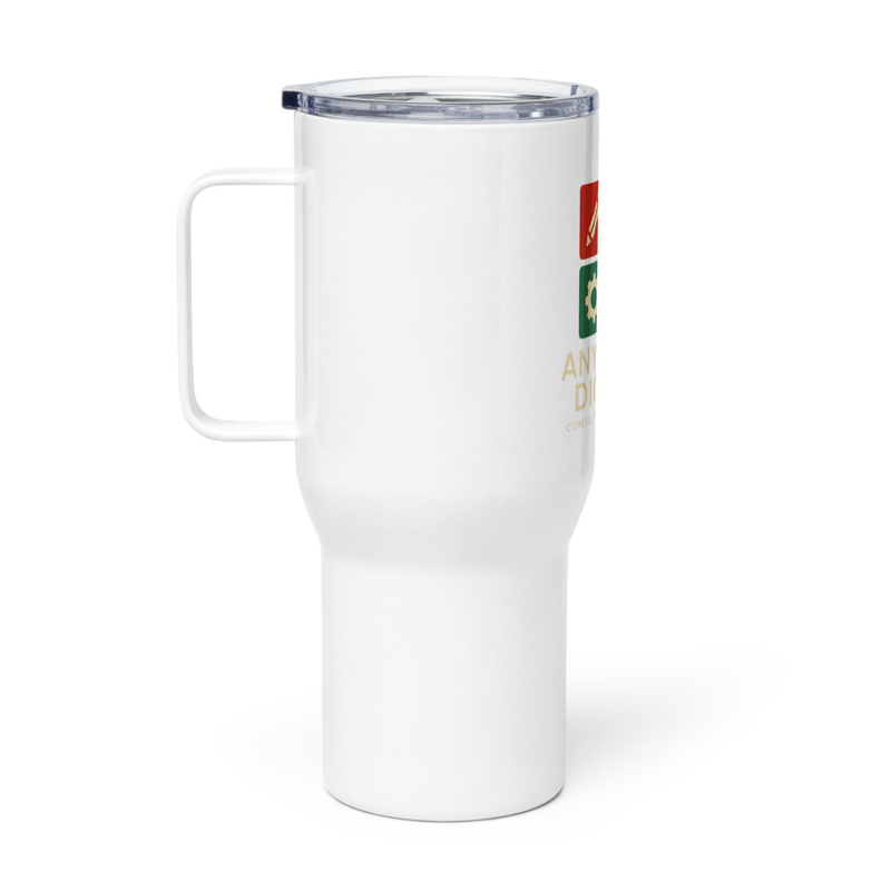 Anything Digital Travel mug with a handle
