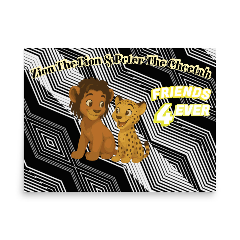 “Zion & Peter Zebra Print” Poster