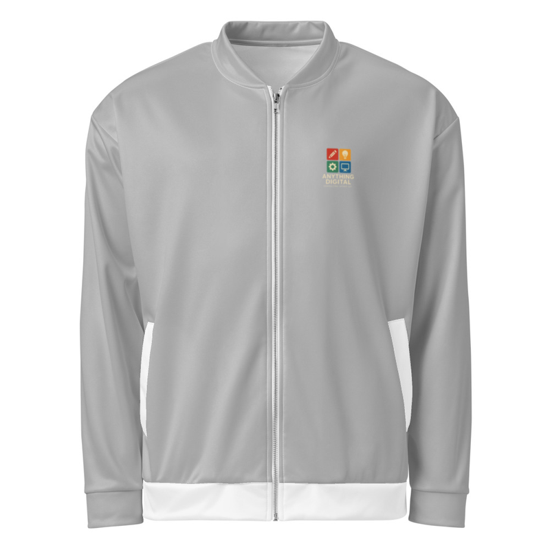 Anything Digital Unisex Bomber Jacket Grey