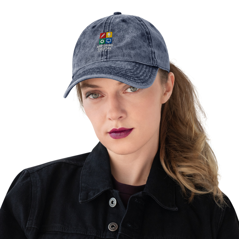 Anything Digital Embroidered Black Cap