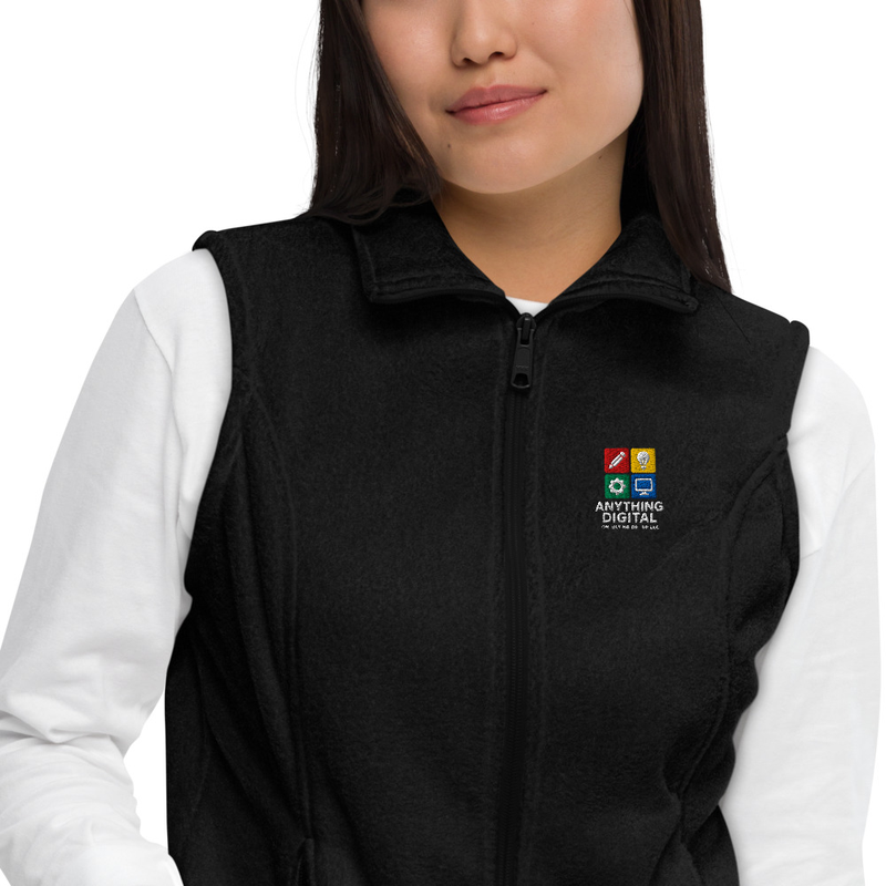 Anything Digital Embroidered Fleece Vest