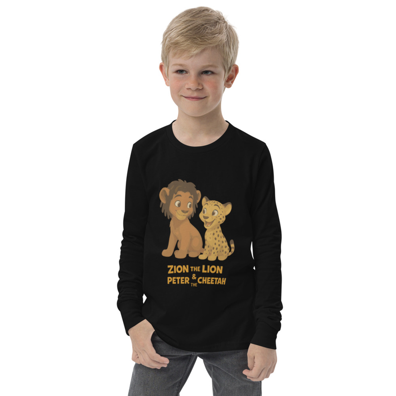 Zion the Lion and Peter the Cheetah Kid's Long Sleeve Shirt