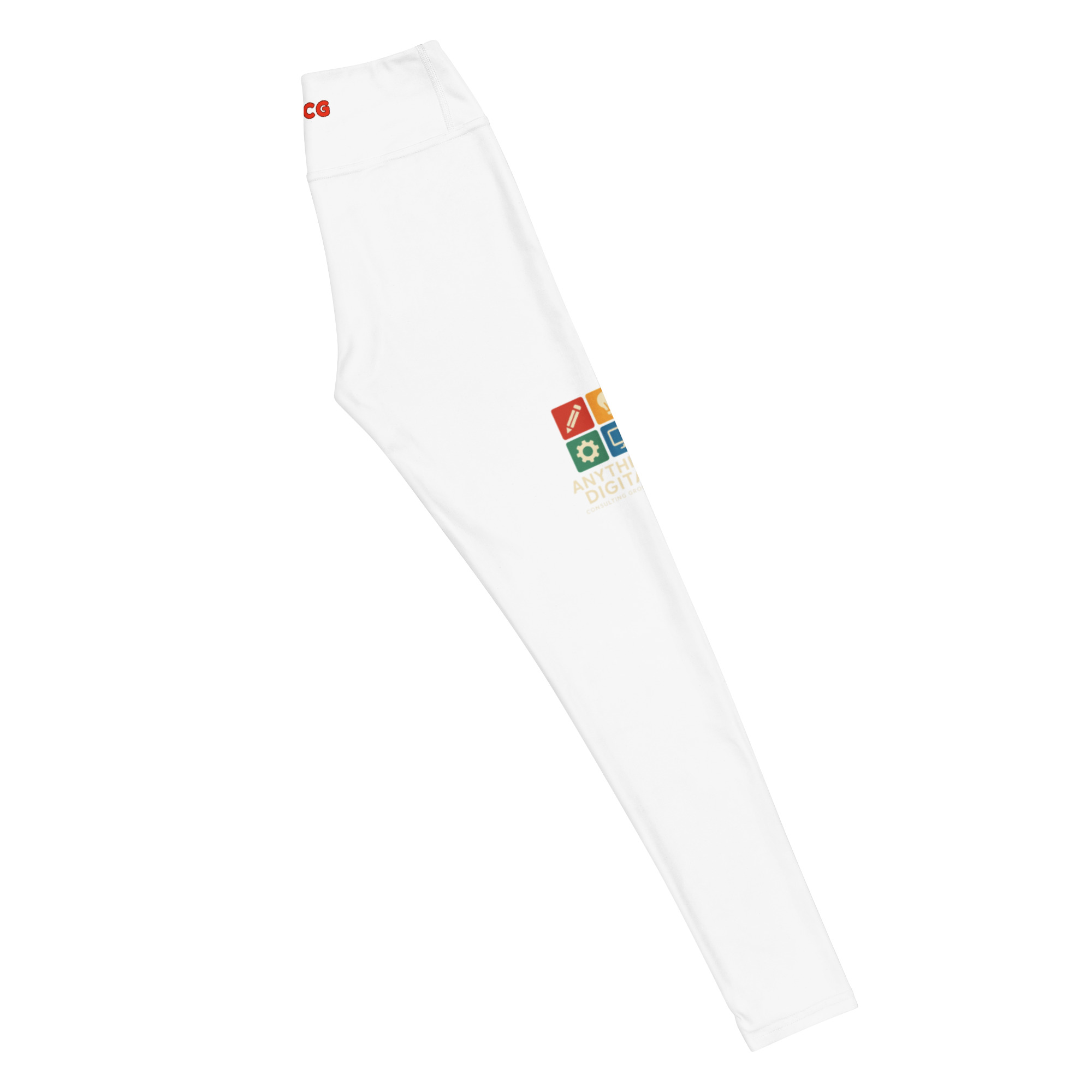 ADCG High-Waisted White Leggings