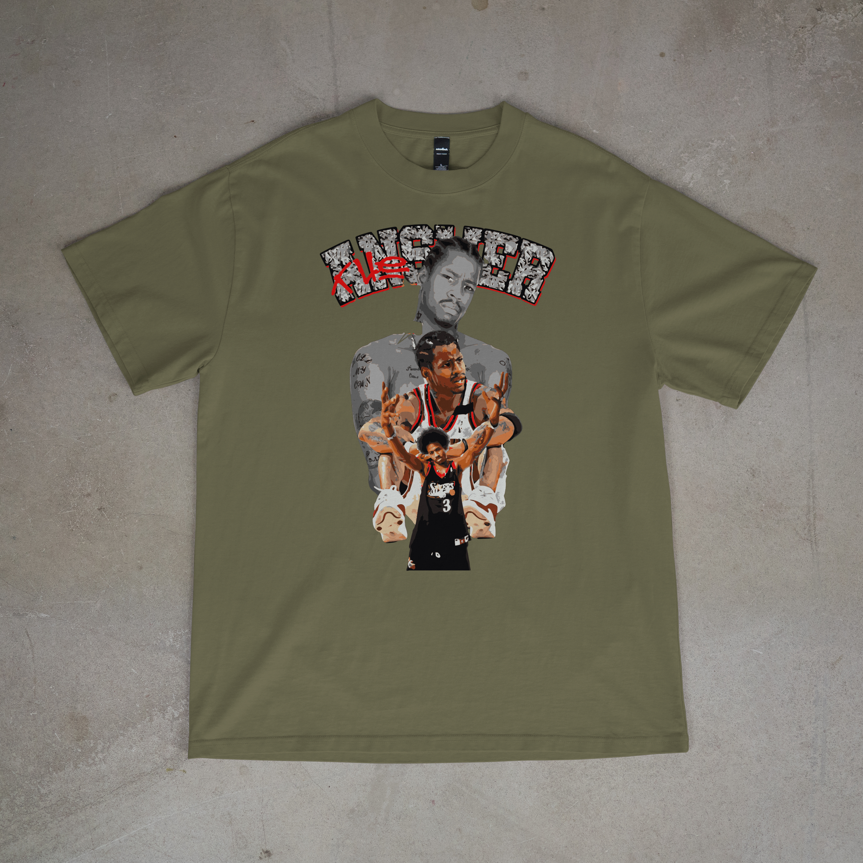 Olive Green Hustler Graphic T-Shirt