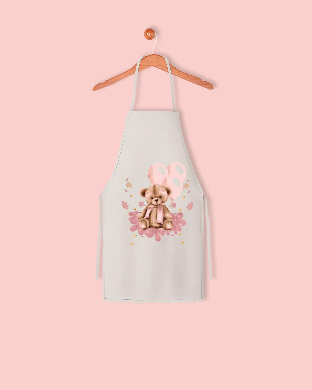Cute Fall Teddy Bear Printed Apron