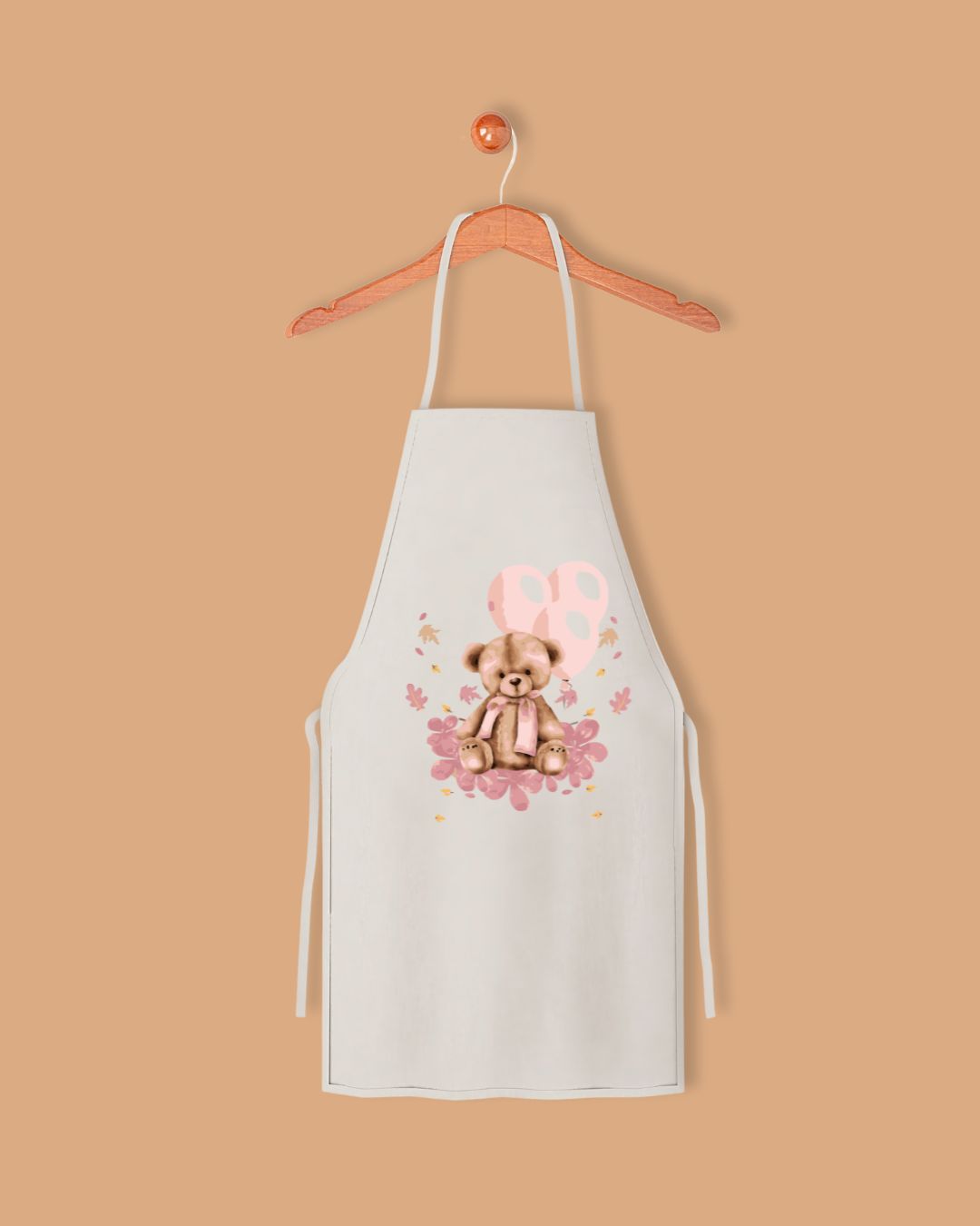 Cute Fall Teddy Bear Printed Apron