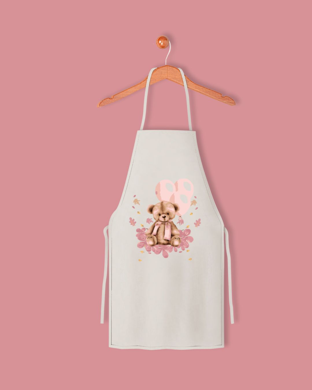 Cute Fall Teddy Bear Printed Apron
