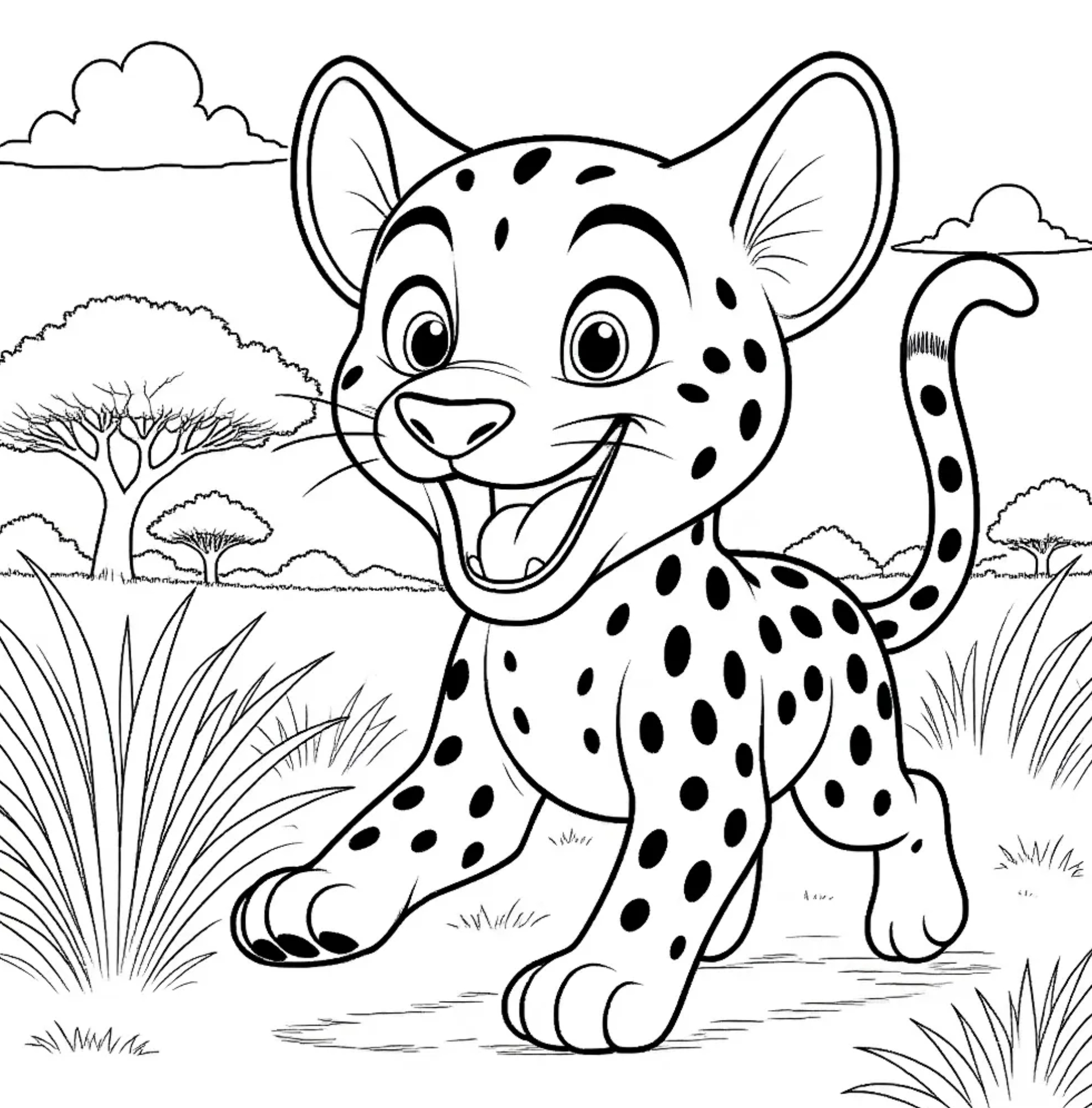 Zion the Lion & Peter the Cheetah Coloring Book Instant Download