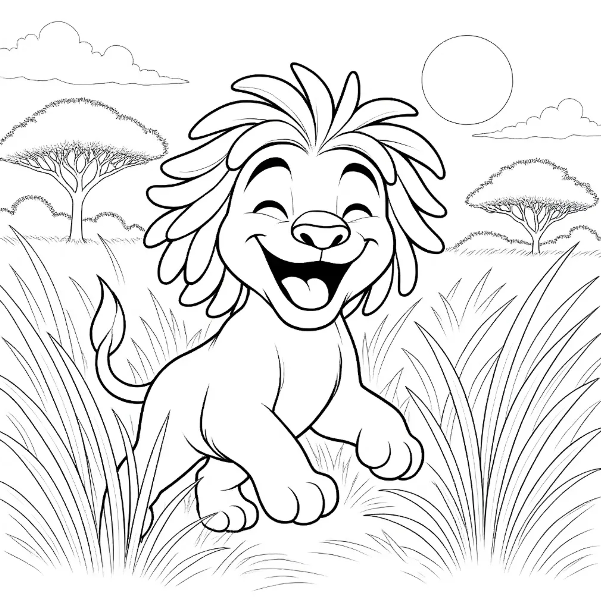Zion the Lion & Peter the Cheetah Coloring Book Instant Download