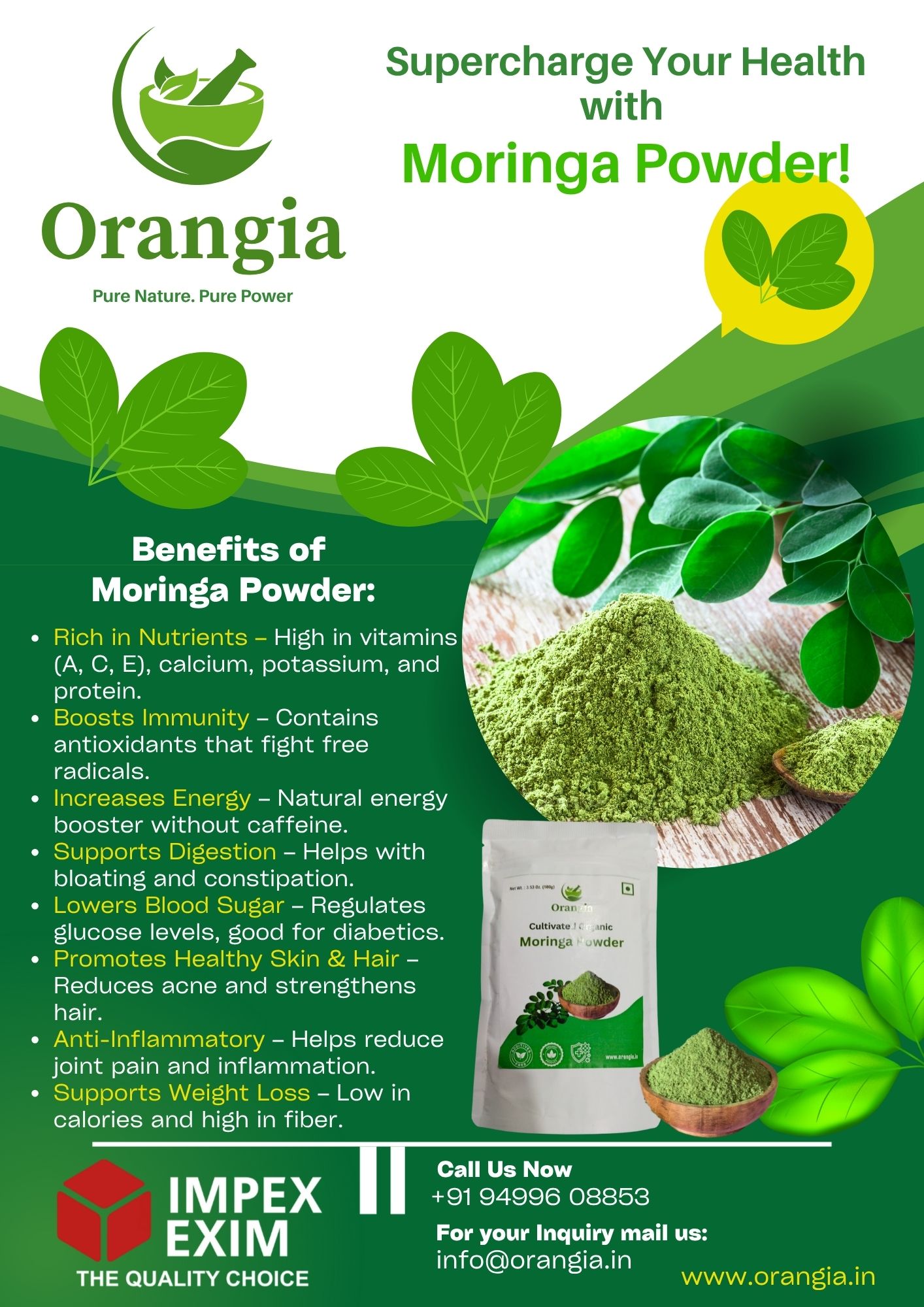 Orangia Organic Moringa Powder 100g