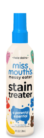 Miss Mouth's Messy Eater Stain Treater Spray - 4oz Stain Remover - Newborn & Baby Essentials - No Dry Cleaning Food, Grease, Coffee Off Laundry, Underwear, Fabric