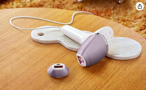 Philips Lumea 8000 Series, IPL Hair Removal Device, Laser Hair Removal Alternative, SenseIQ Technology, 2 Attachments for Body and Face, Model BRI944/00