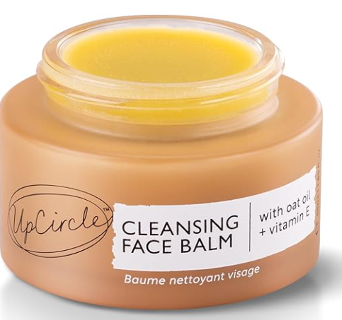 UpCircle Cleansing Face Balm with Apricot 55ml - Natural Cleanser To Remove Makeup, Including Waterproof Mascara + Clear Blackheads - Sea Buckthorn, Oat + Rosemary Oil - Vegan + Cruelty-Free