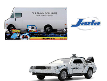Jada 1:32 5″ Back To The Future 40th Anniversary Time Machine with Truck Packaging – Hollywood Rides Limited Edition