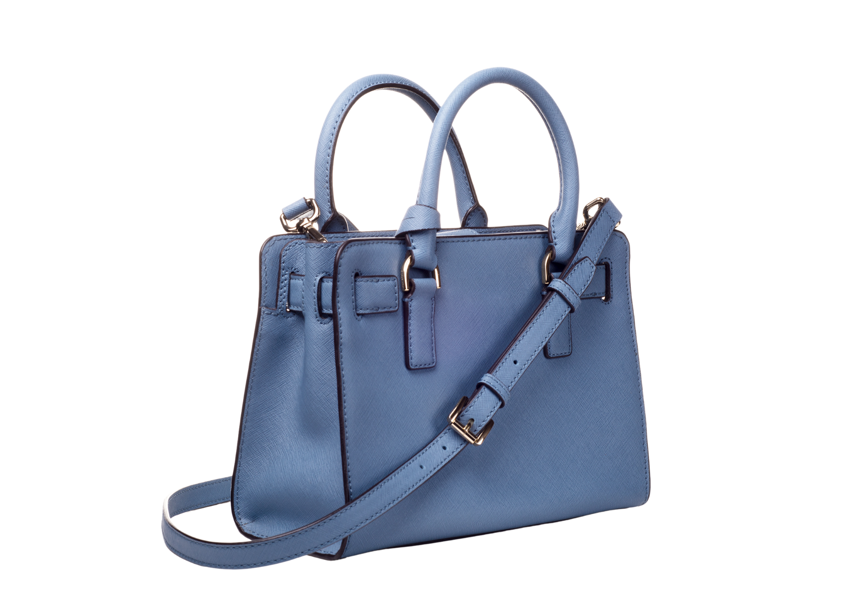 Blue Leather Handbag