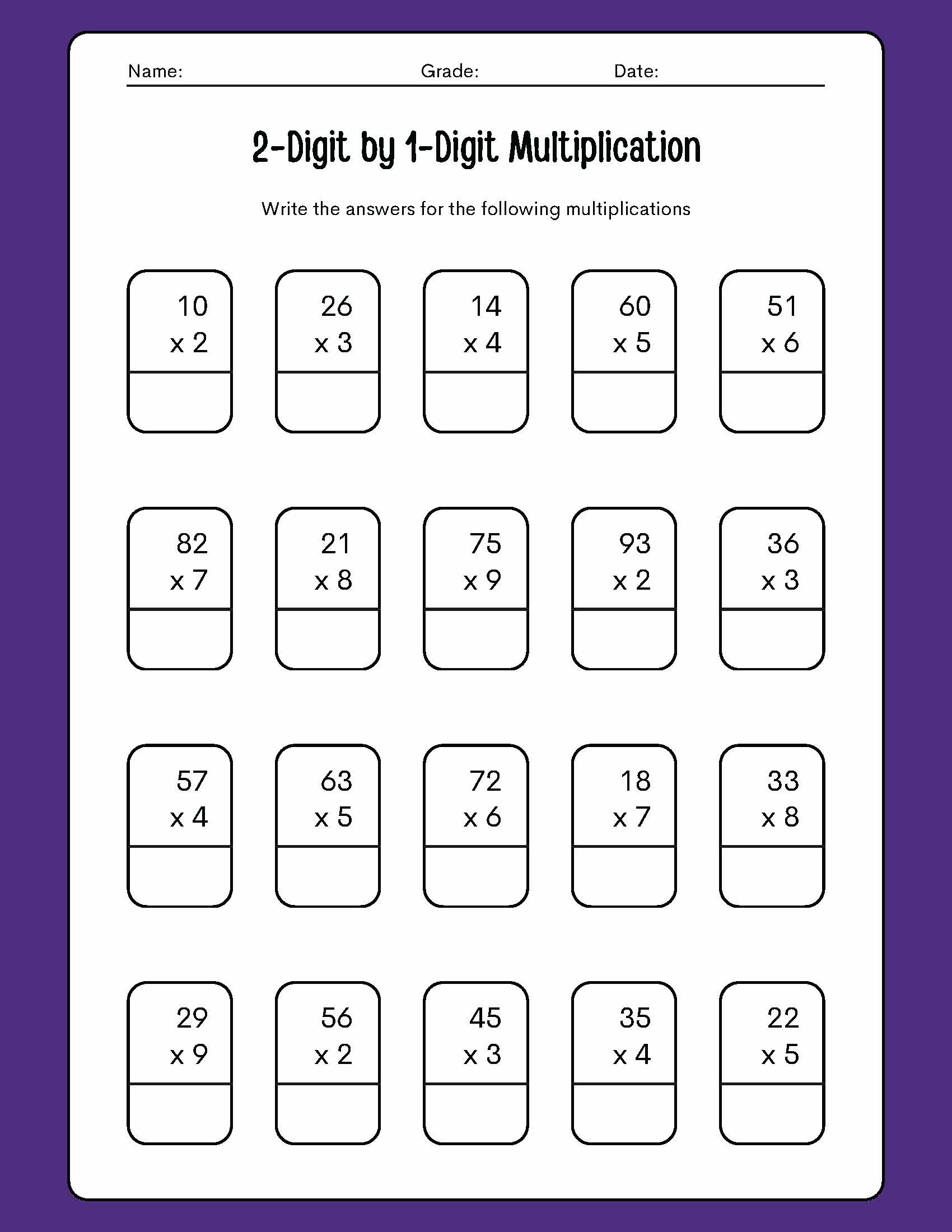 3rd Grade - Digital Math Workbook  