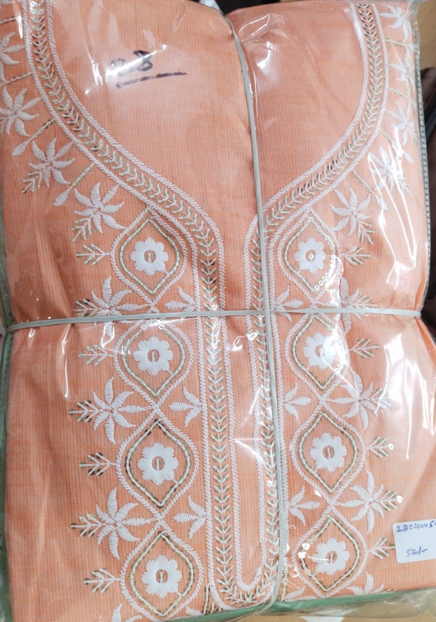 Embroidered dress material