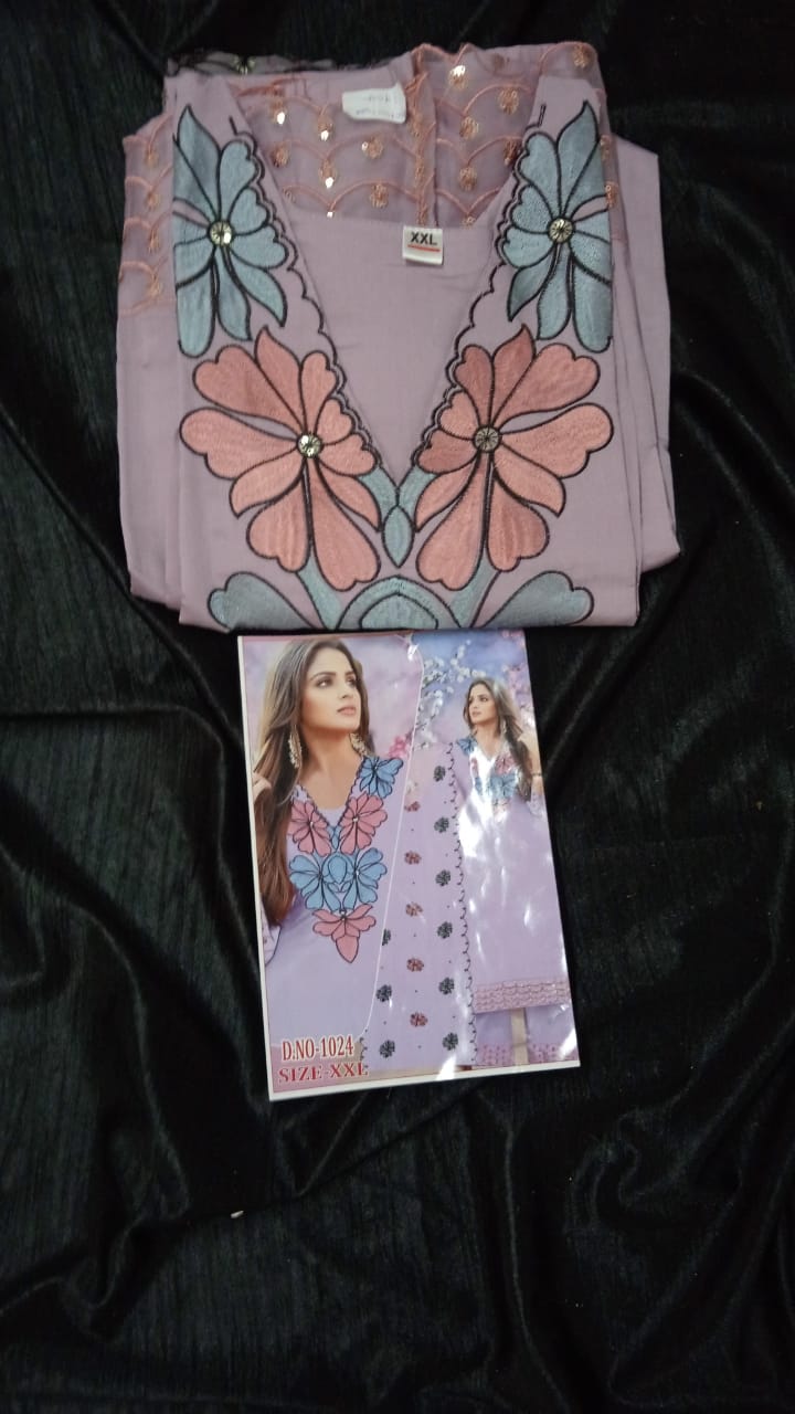 Pastel Floral Embroidered dress