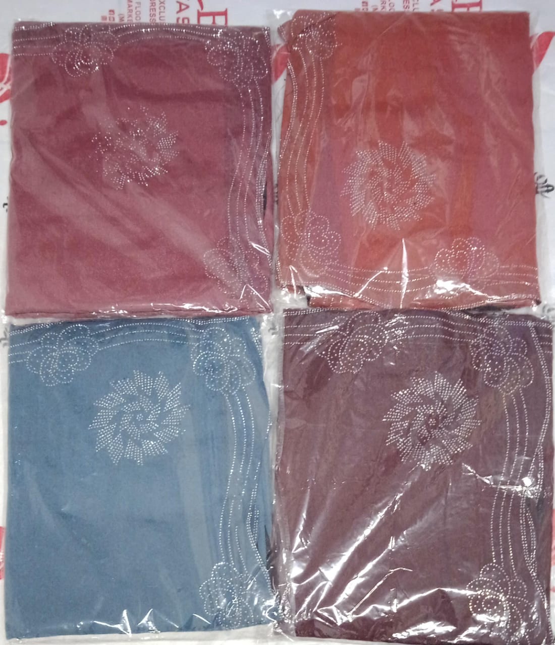 Embroidered Fabric saree