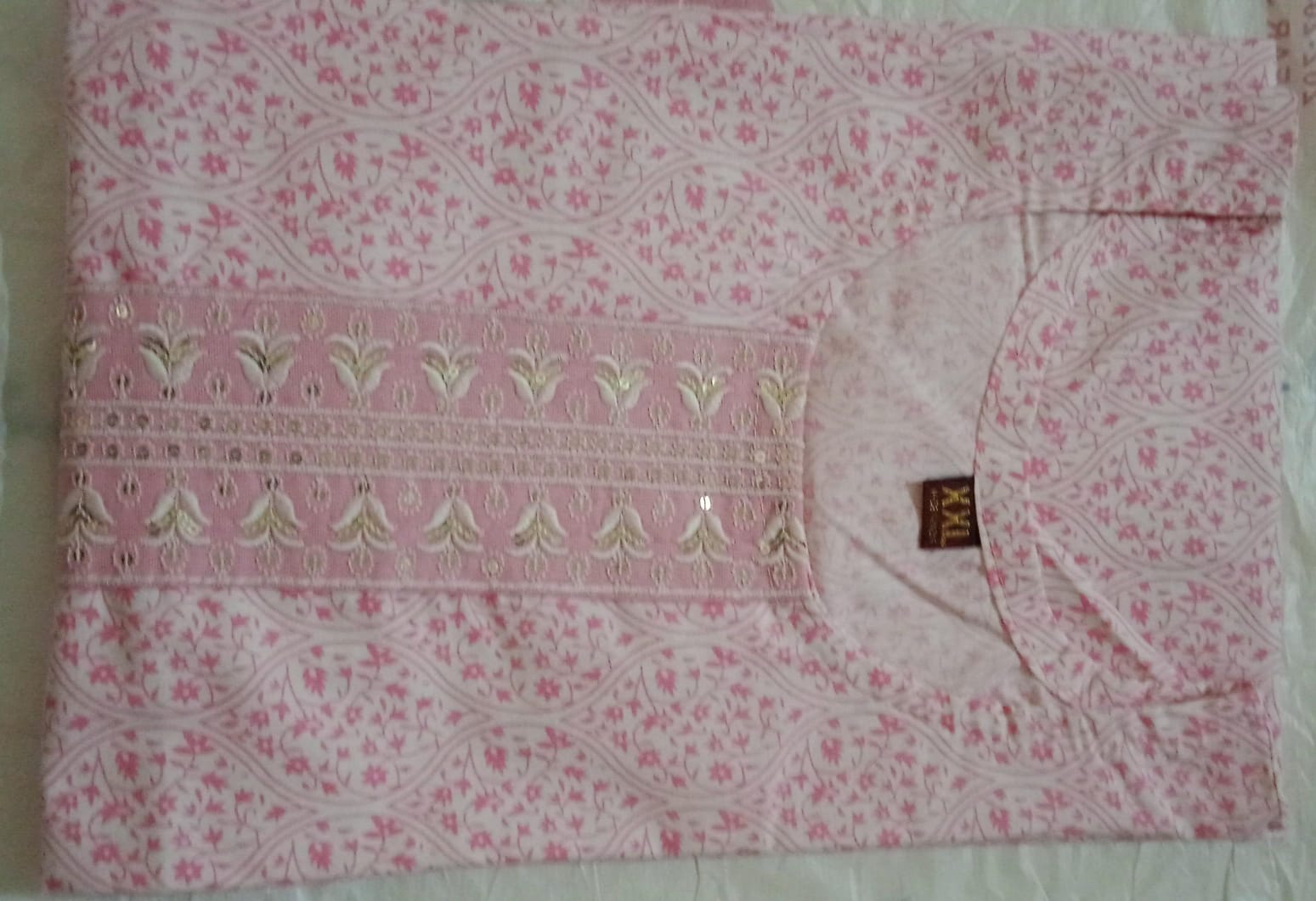 Pink Embroidered Kurta
