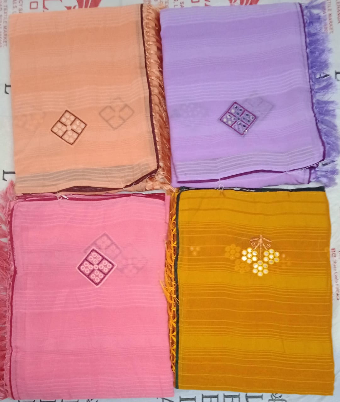 Embroidered Cotton Scarves