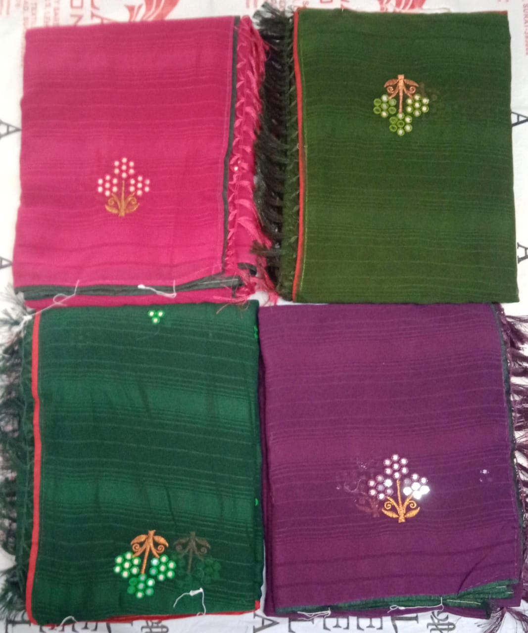 Embroidered Cotton Scarves