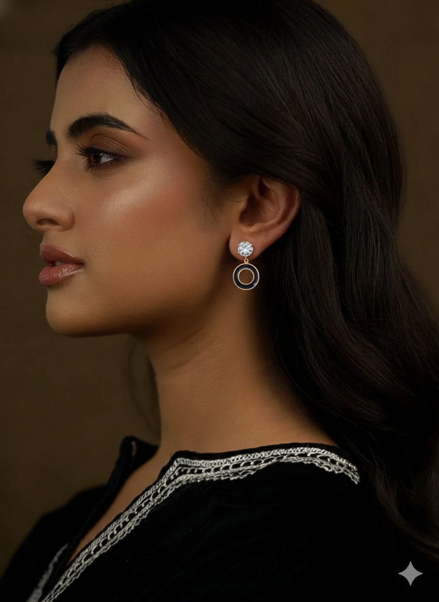 Elegant Circle Drop Earrings