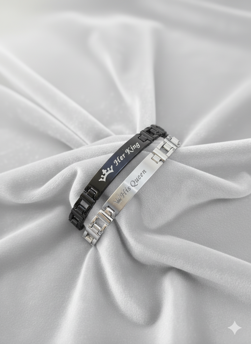 Her King & His Queen Couple Bracelets