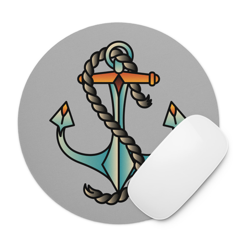 Anchor Round mouse pad