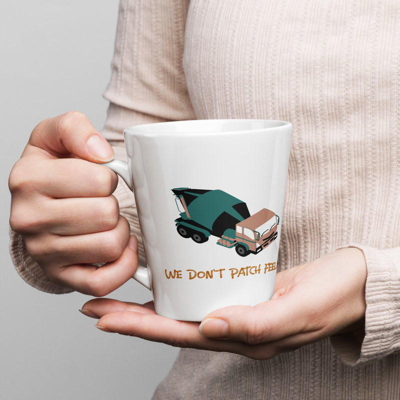 We don't patch feelings Latte mug