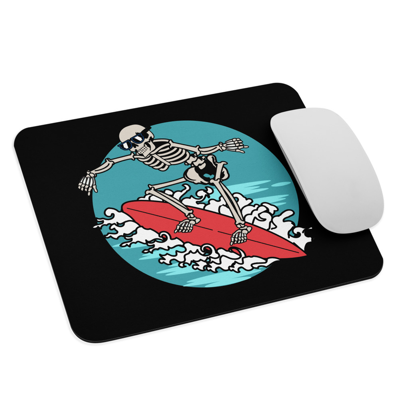 Vacation Skeleton Surfing Mouse pad