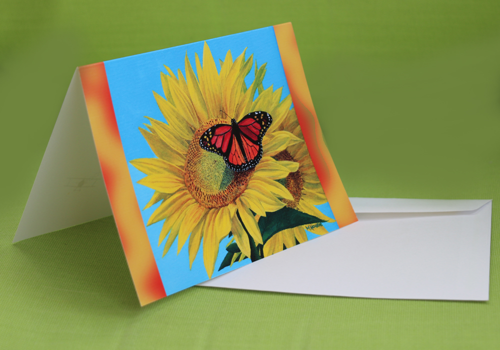 "Butterfly in the Sunflower" - Art Card