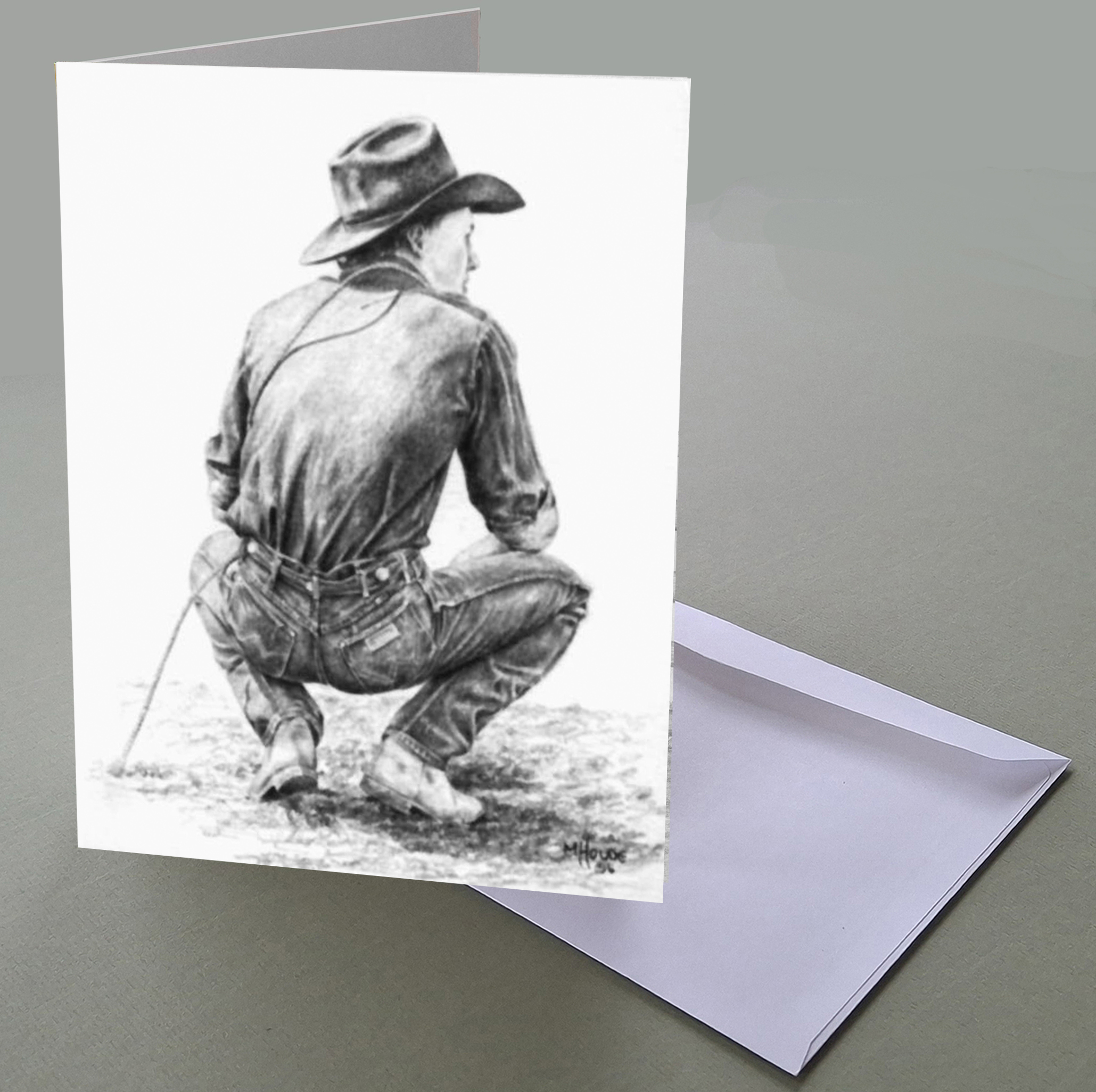 "Calf Roper" - Art Card