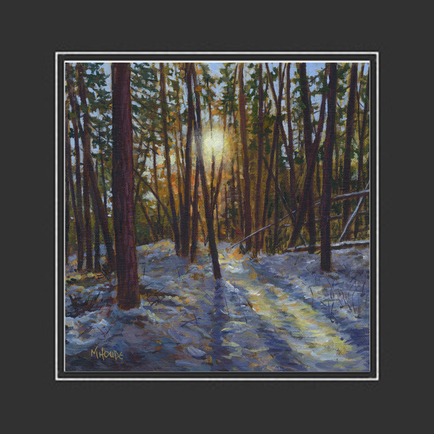 "Snowy Sunset" - Artist Print