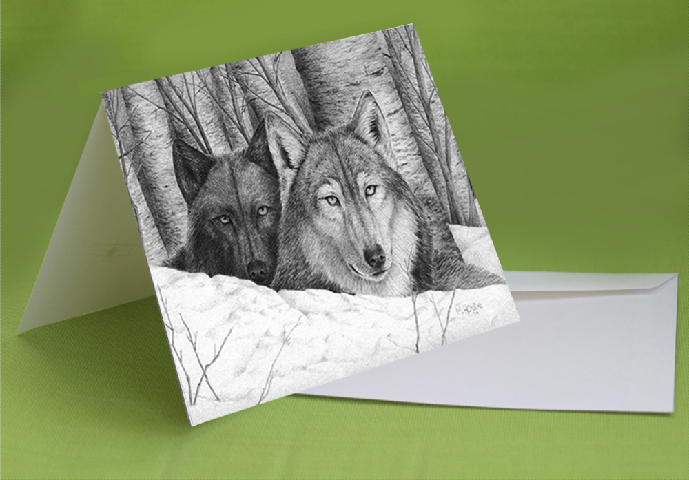 "Wolves In Winter" - Art Card