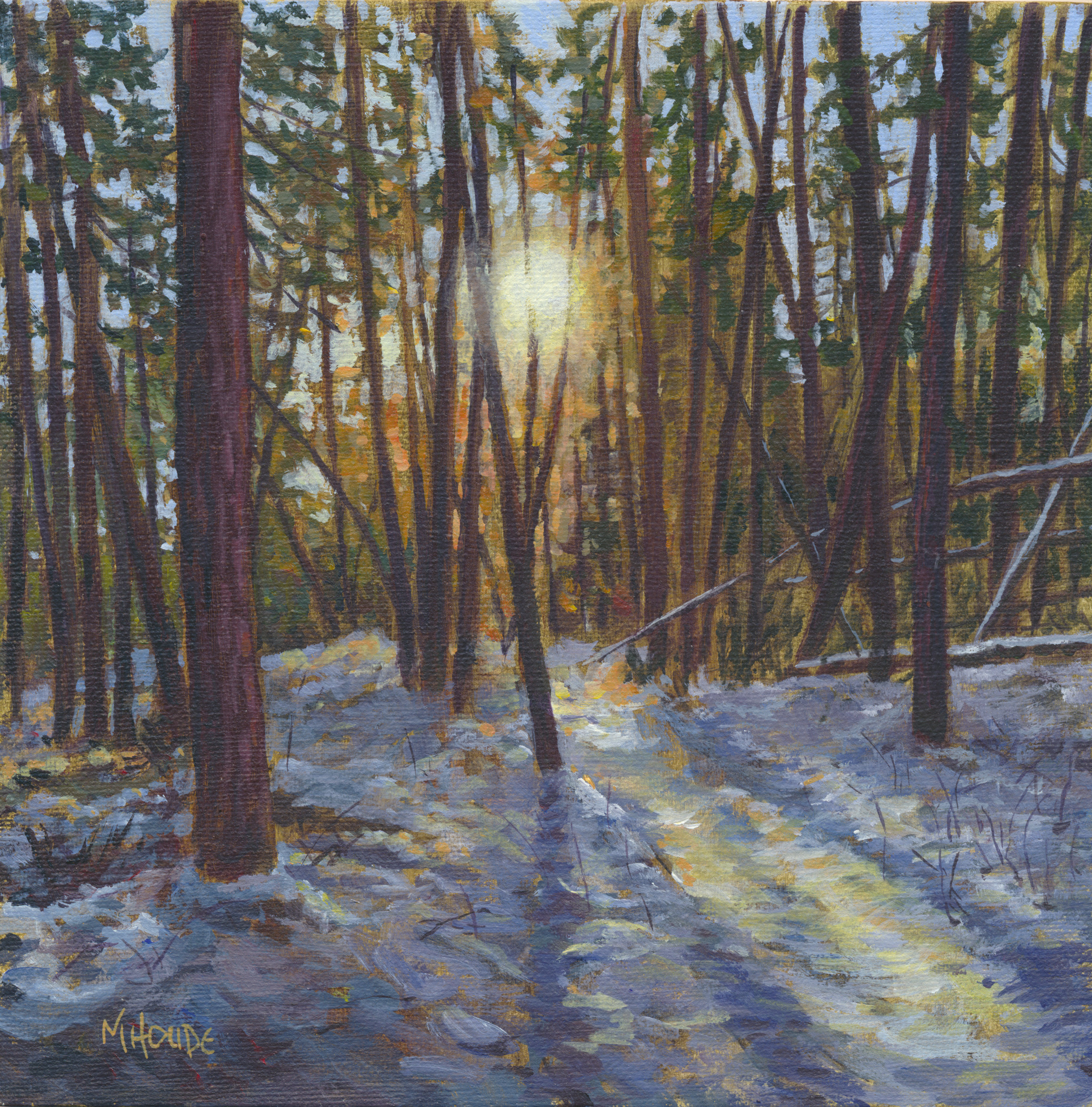 "Snowy Sunset" - Artist Print