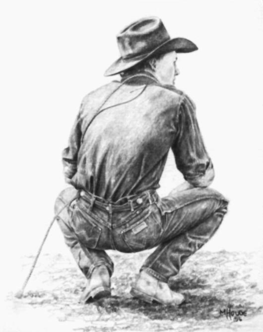 "Calf Roper" - Art Card