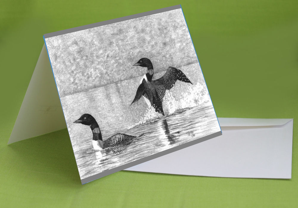 Common Loons - Art Card