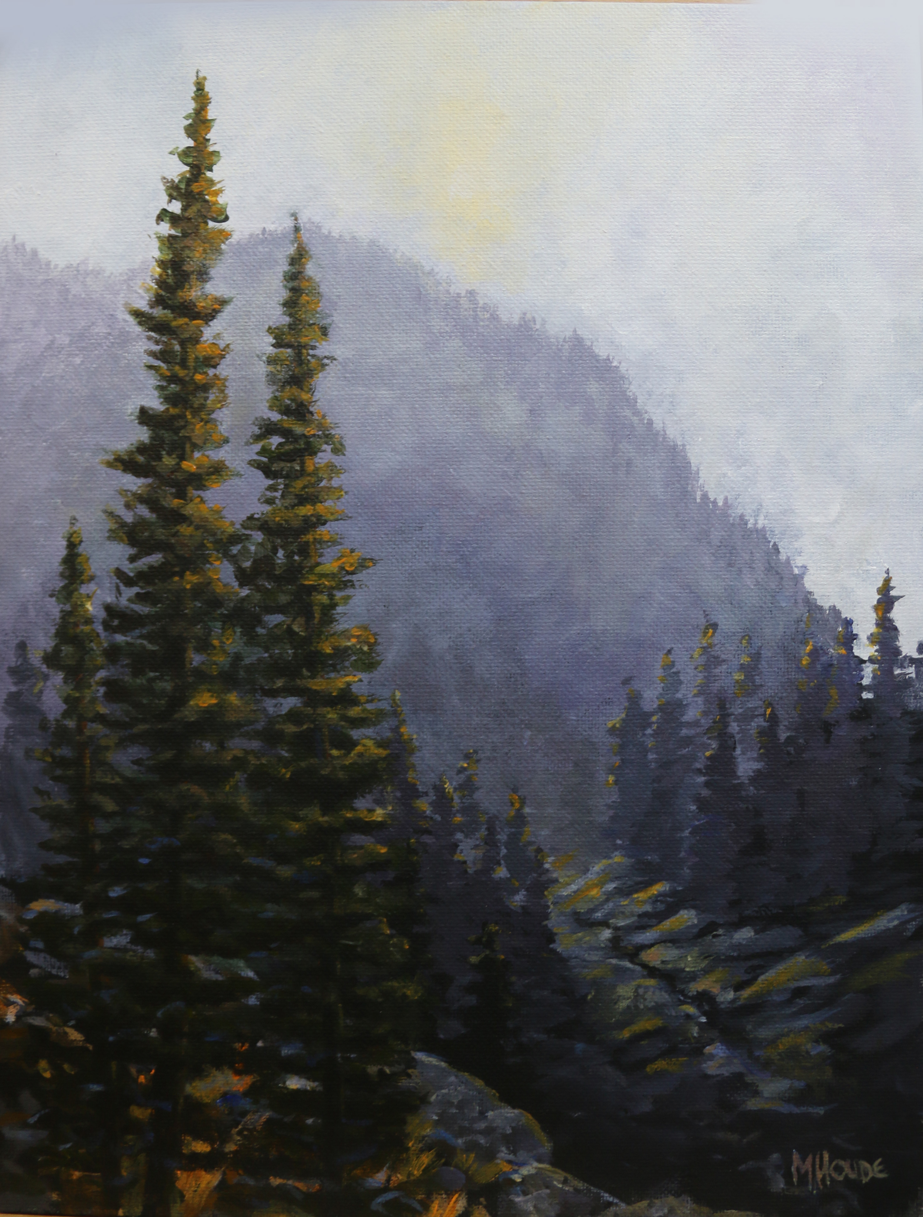 "Misty  Mountain  Art Print"