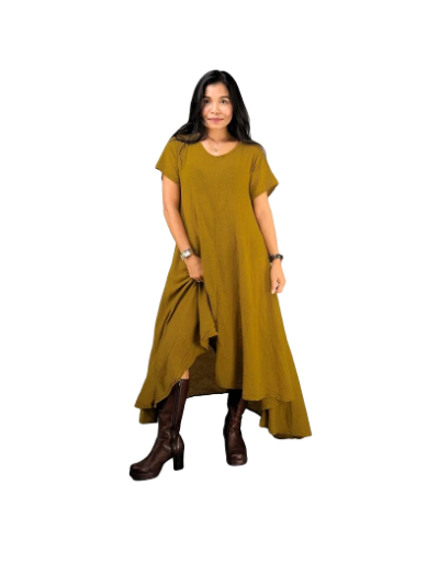 Gold Cotton Dress