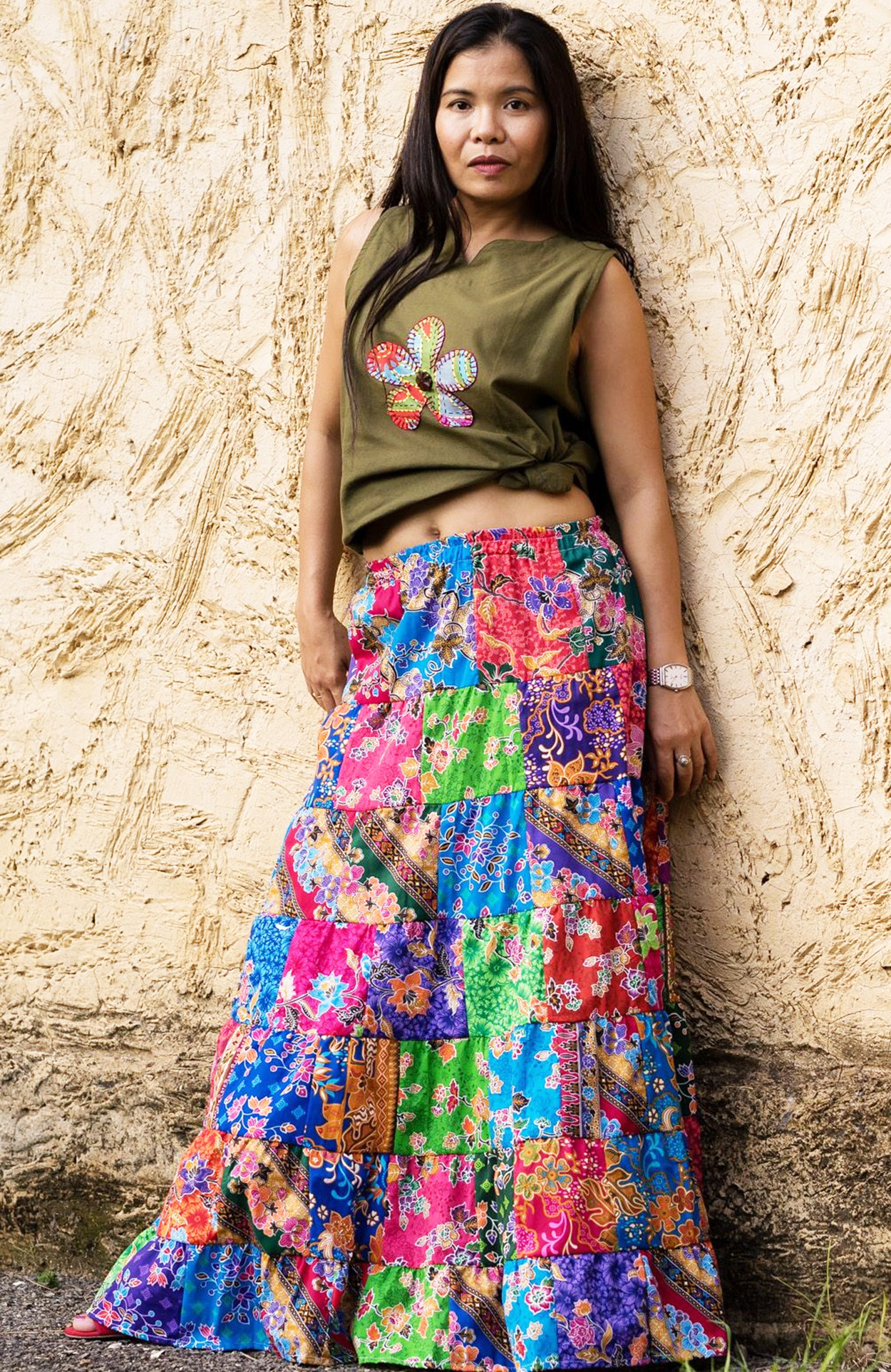 Cotton Patchwork Skirt