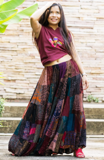 Patchwork Skirt For Women
