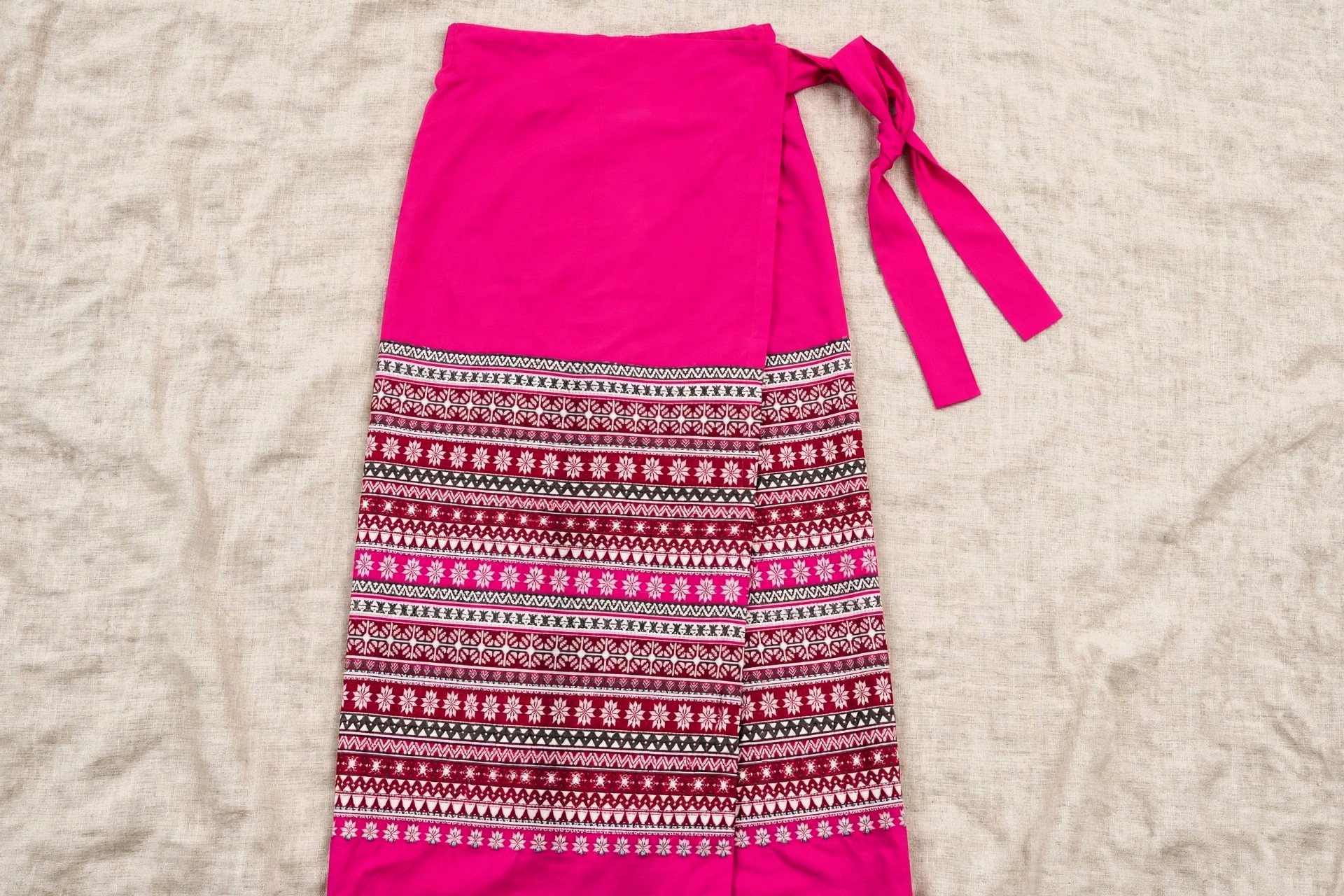 Thai Wrap Skirts In Pink
